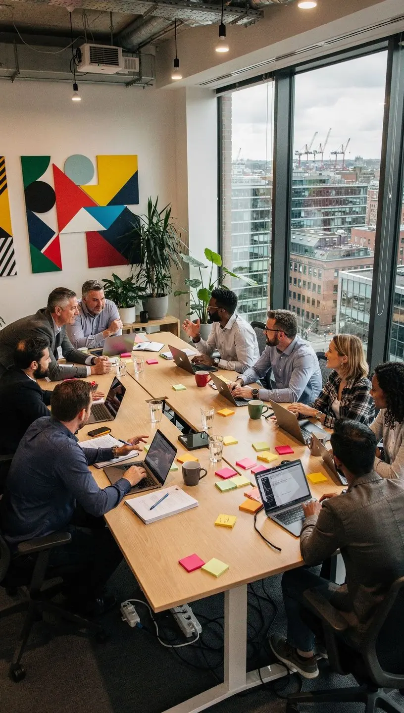 Ein gemütlicher Ruheraum mit Sofas und flexiblen Trennwänden für Privatsphäre.